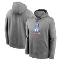 Men's Nike  Heather Charcoal Tennessee Titans Rewind Club Pullover Hoodie