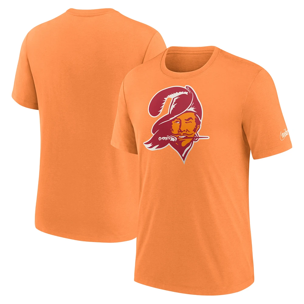 Men's Nike Orange Tampa Bay Buccaneers Rewind Logo Tri-Blend T-Shirt