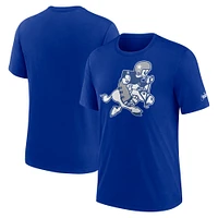 Men's Nike Royal Dallas Cowboys Rewind Logo Tri-Blend T-Shirt