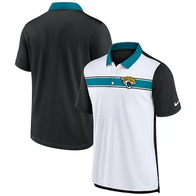 Men's Nike  White/Black Jacksonville Jaguars Rewind Pique Polo