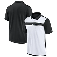 Men's Nike  White/Black Carolina Panthers Rewind Pique Polo