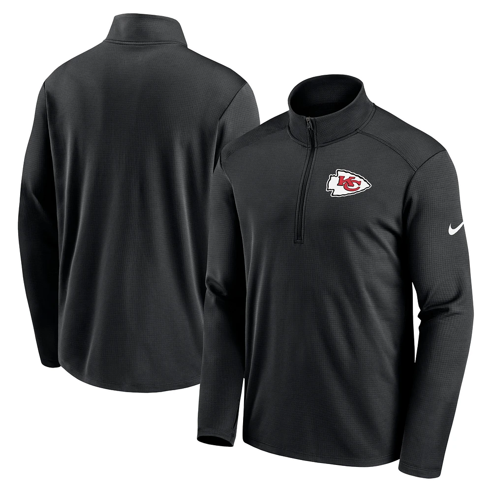 Men's Nike  Black Kansas City Chiefs Pacer Half-Zip Top