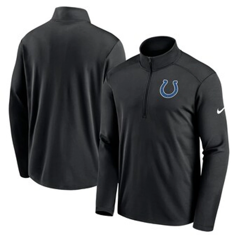 Men's Nike  Black Indianapolis Colts Pacer Half-Zip Top