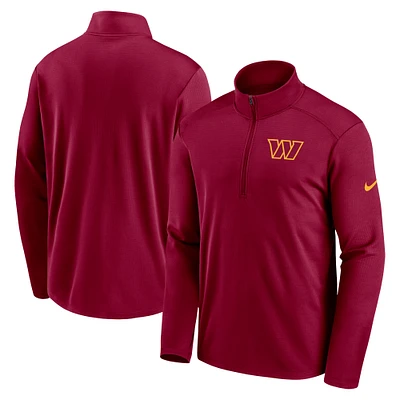 Men's Nike  Burgundy Washington Commanders Pacer Half-Zip Top