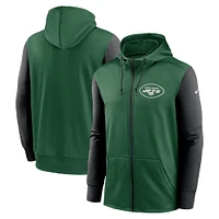 Men's Nike  Green New York Jets Performance Full-Zip Hoodie