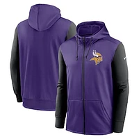 Men's Nike  Purple Minnesota Vikings Performance Full-Zip Hoodie