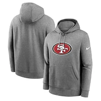 Men's Nike  Heather Charcoal San Francisco 49ers Big & Tall Rewind Club Fleece Pullover Hoodie