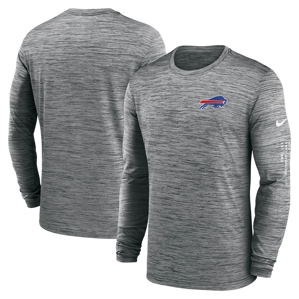 Men's Nike  Anthracite Buffalo Bills Velocity Long Sleeve T-Shirt