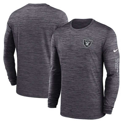 Men's Nike  Black Las Vegas Raiders Velocity Long Sleeve T-Shirt