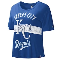 Women's Starter Royal Kansas City Royals  Record Setter Crop Top