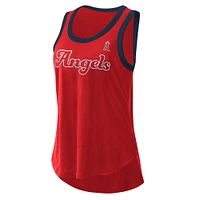 Women's G-III 4Her by Carl Banks  Red Los Angeles Angels Clubhouse Tank Top