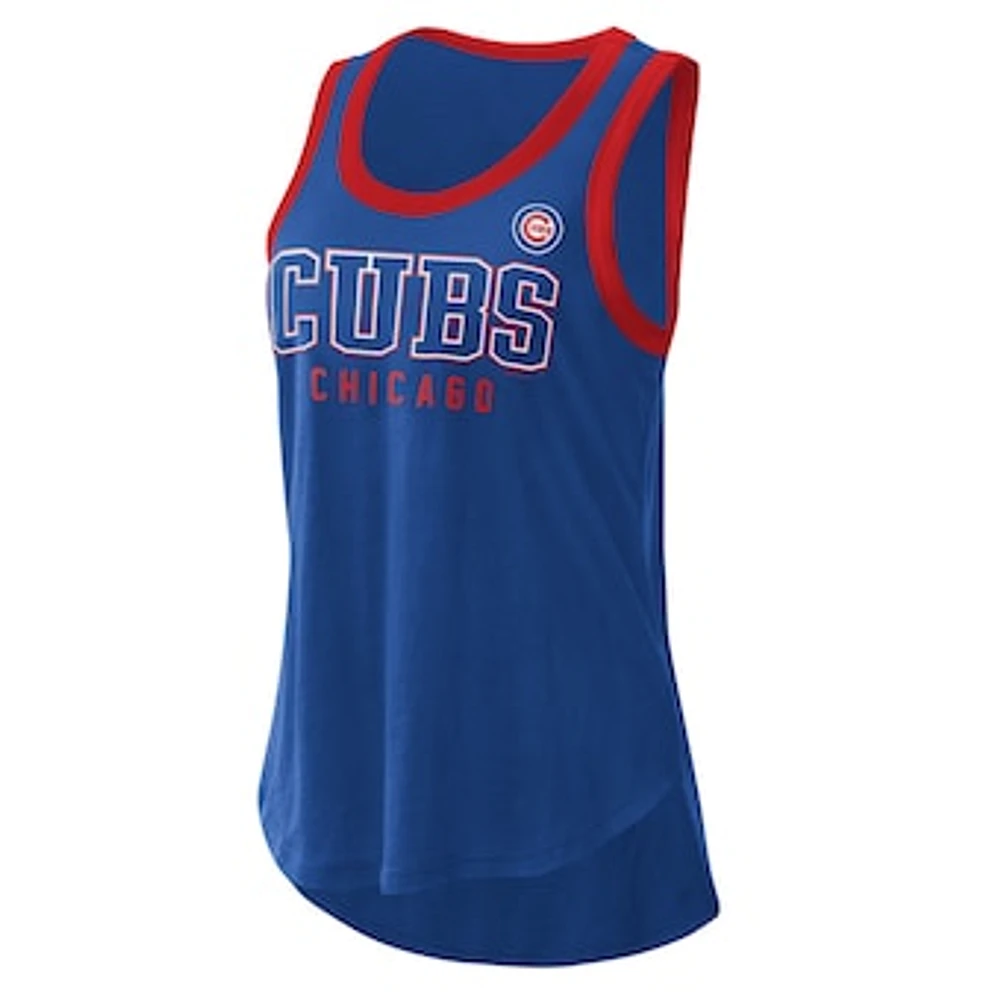 Women's G-III 4Her by Carl Banks  Royal Chicago Cubs Clubhouse Tank Top