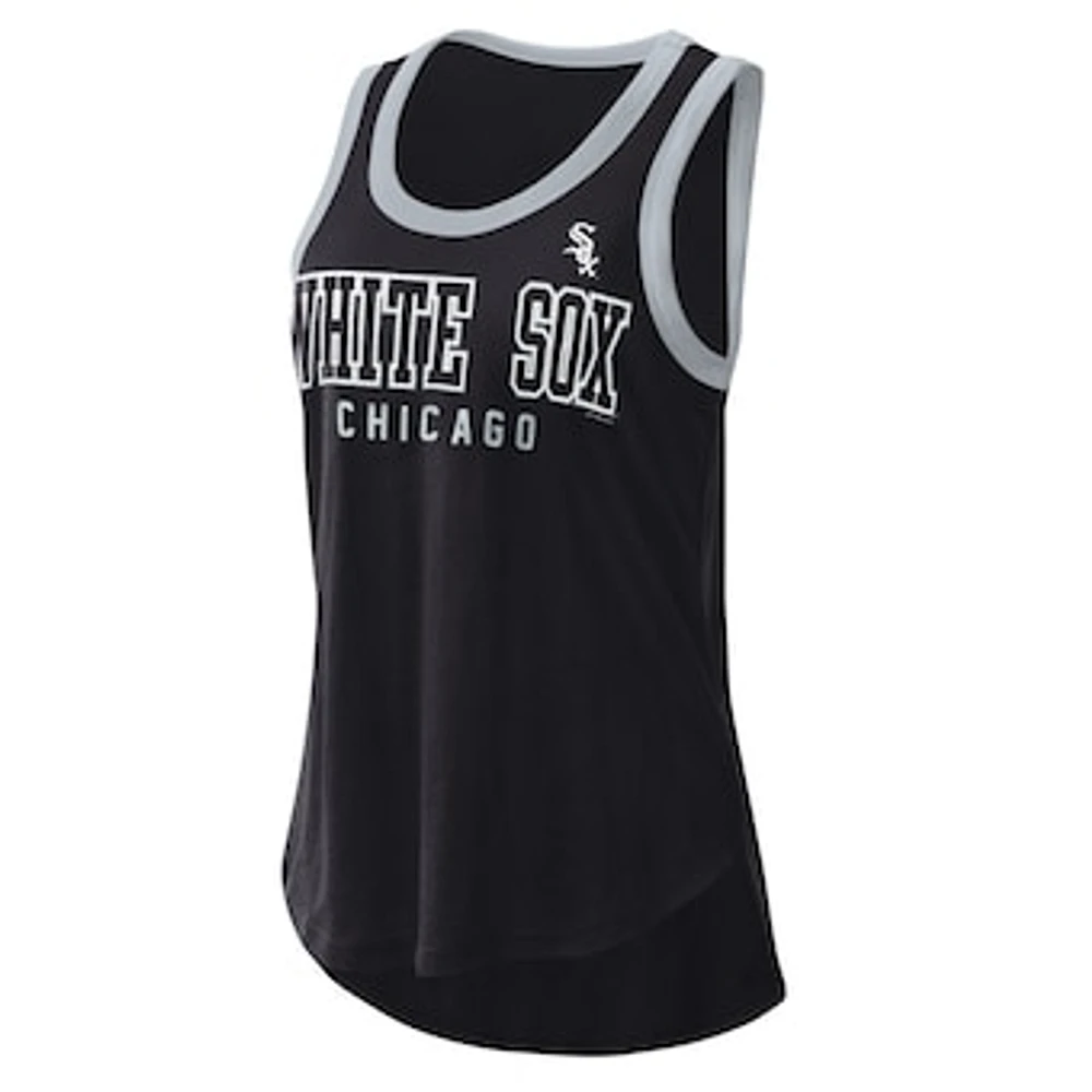 Women's G-III 4Her by Carl Banks  Black Chicago White Sox Clubhouse Tank Top