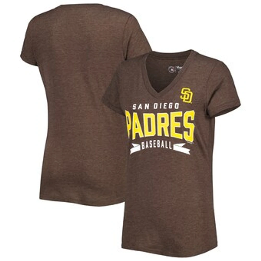 Women's G-III 4Her by Carl Banks Brown San Diego Padres Dream Team V-Neck T-Shirt