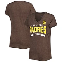 Women's G-III 4Her by Carl Banks Brown San Diego Padres Dream Team V-Neck T-Shirt