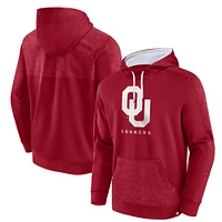 Men's Fanatics Crimson Oklahoma Sooners Defender Pullover Hoodie