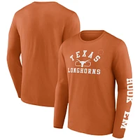 Men's Fanatics Texas Orange Texas Longhorns Modern Arch 2-Hit Long Sleeve T-Shirt