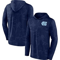 Men's Fanatics  Navy North Carolina Tar Heels Camo Hoodie Long Sleeve T-Shirt