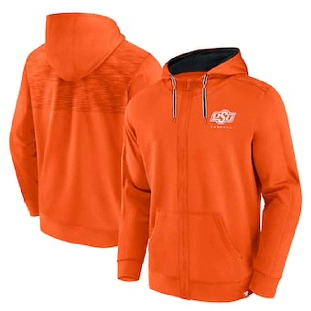 Men's Fanatics Orange Oklahoma State Cowboys Power Index Full-Zip Hoodie