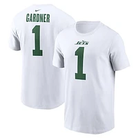 Men's Nike Ahmad Sauce Gardner White New York Jets Legacy Player Name & Number T-Shirt