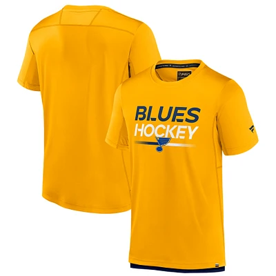 Men's Fanatics Gold St. Louis Blues Authentic Pro Tech T-Shirt