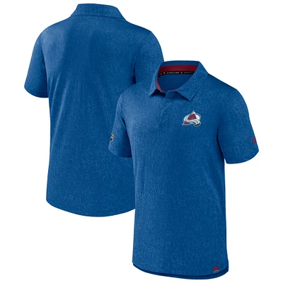 Men's  Blue Colorado Avalanche Authentic Pro Jacquard Polo