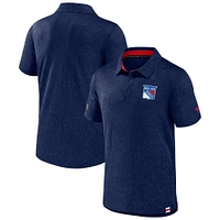 Men's Fanatics  Navy New York Rangers Authentic Pro Jacquard Polo