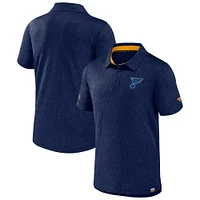 Men's Fanatics  Navy St. Louis Blues Authentic Pro Jacquard Polo