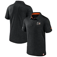 Men's Fanatics  Black Philadelphia Flyers Authentic Pro Jacquard Polo