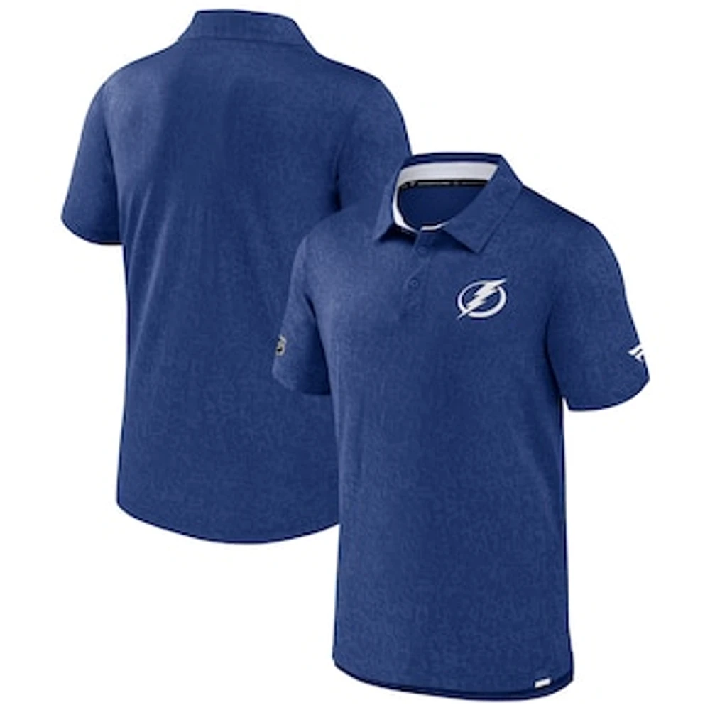 Men's Fanatics  Blue Tampa Bay Lightning Authentic Pro Jacquard Polo