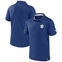 Men's Fanatics Blue Toronto Maple Leafs Authentic Pro Jacquard Polo