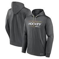 Men's Fanatics  Gray Vegas Golden Knights Authentic Pro Pullover Hoodie