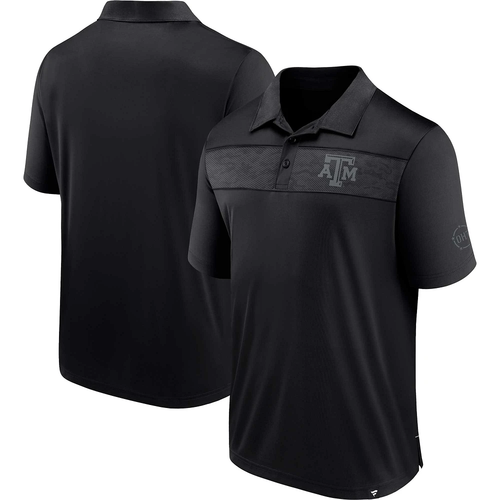 Men's Fanatics  Black Texas A&M Aggies OHT Military Appreciation Polo