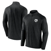 Men's Fanatics Charcoal Texas A&M Aggies Primary Logo Raglan Quarter-Zip Top