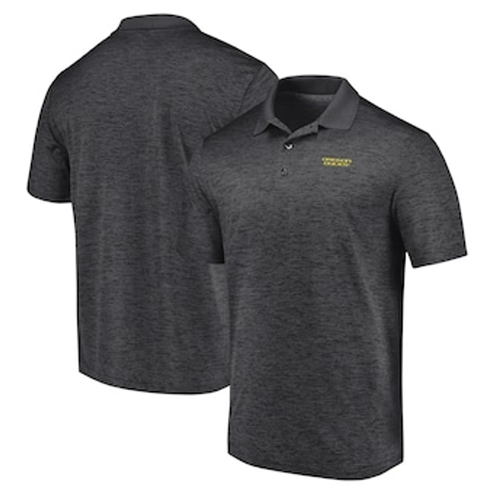 Men's Fanatics Heather Charcoal Oregon Ducks Primary Logo Polo