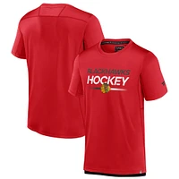 Men's Fanatics  Red Chicago Blackhawks Authentic Pro Tech T-Shirt