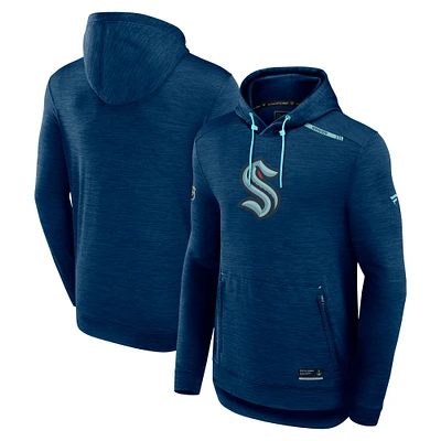 Men's Fanatics Deep Sea Blue Seattle Kraken Authentic Pro Tech Pullover Hoodie