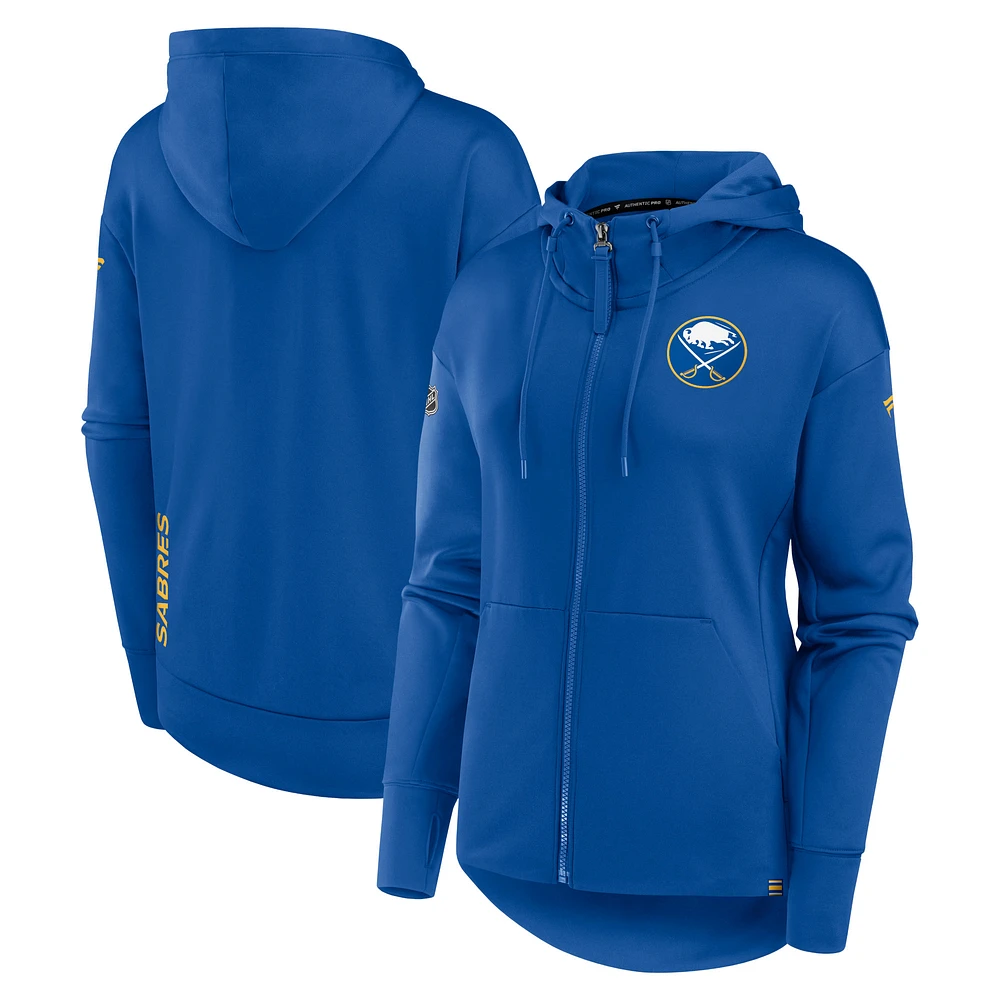 Women's Fanatics  Royal Buffalo Sabres Authentic Pro Scuba Full-Zip Hoodie