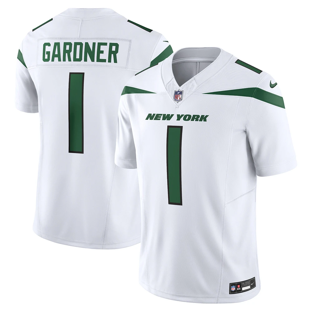 Men's Nike Ahmad Sauce Gardner White New York Jets Vapor F.U.S.E. Limited Jersey