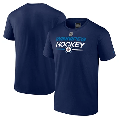 Men's Fanatics  Navy Winnipeg Jets Authentic Pro Primary T-Shirt