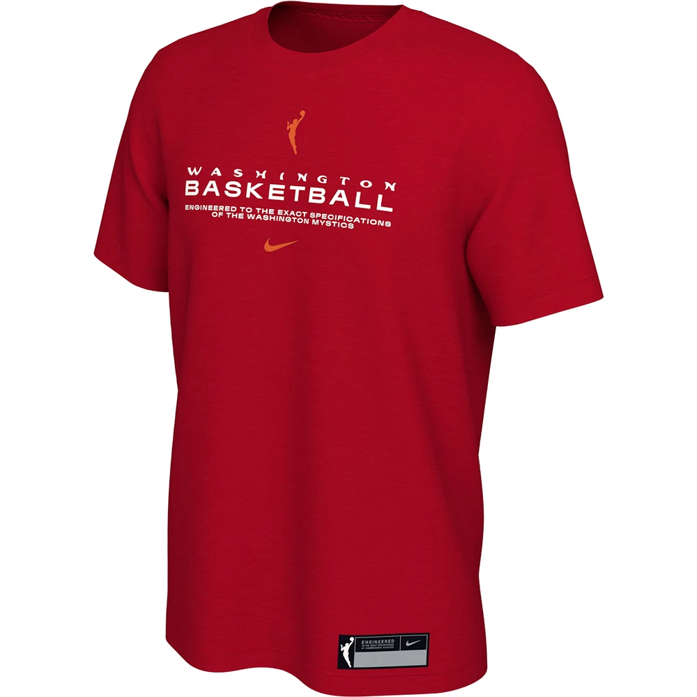Men's Nike Red Washington Mystics On-Court Legend Essential Practice Performance T-Shirt
