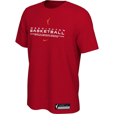 Men's Nike  Red Washington Mystics On-Court Legend Essential Practice Performance T-Shirt