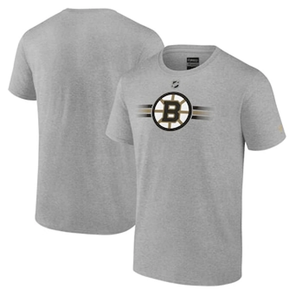 Men's Fanatics Heather Gray Boston Bruins Authentic Pro Secondary T-Shirt