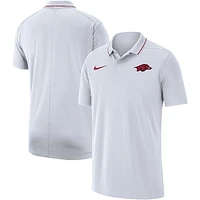 Men's Nike White Arkansas Razorbacks 2023 Coaches Performance Polo