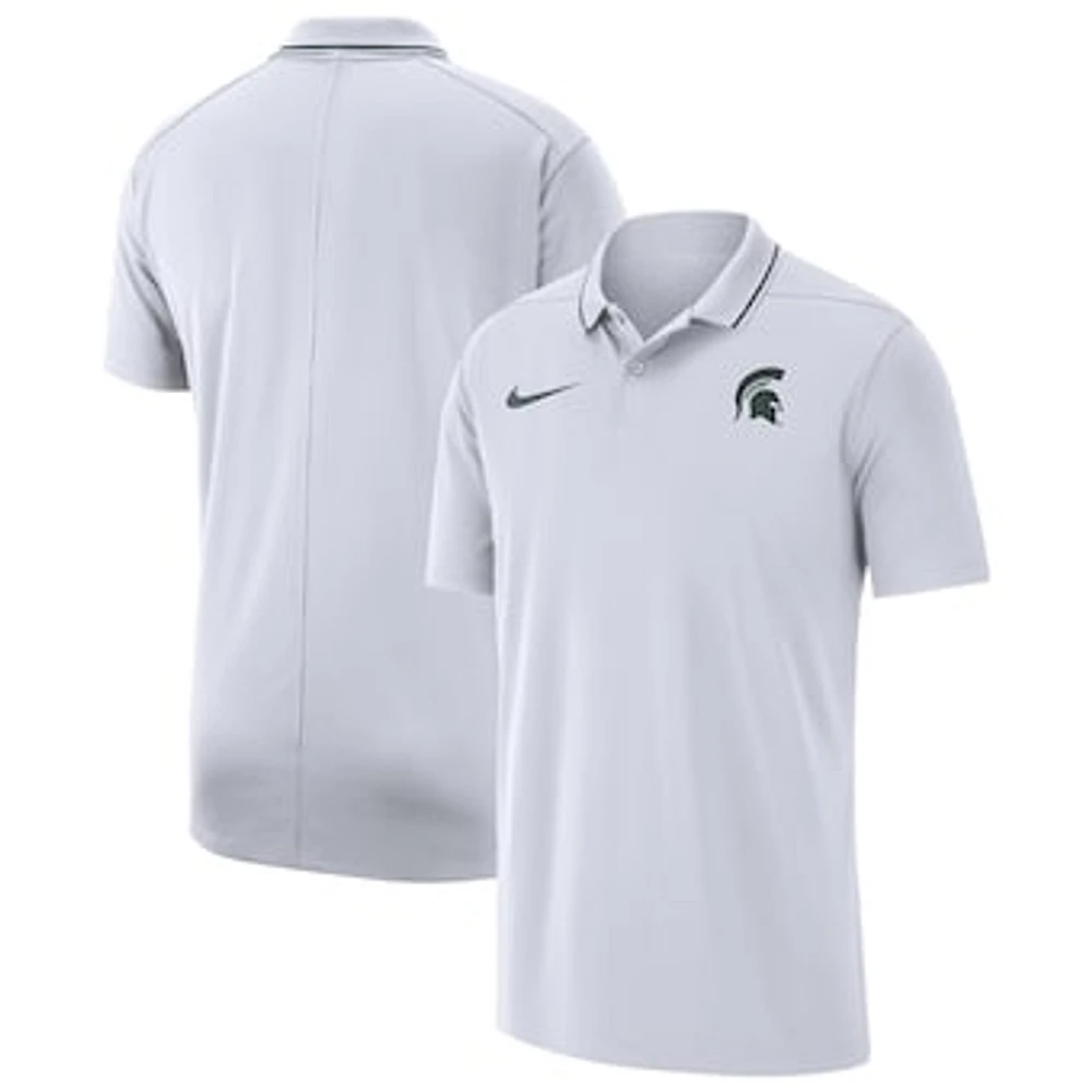 Men's Nike White Michigan State Spartans 2023 Coaches Performance Polo