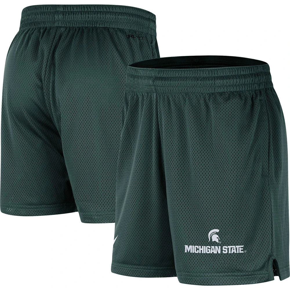 Men's Nike Green Michigan State Spartans Mesh Performance Shorts