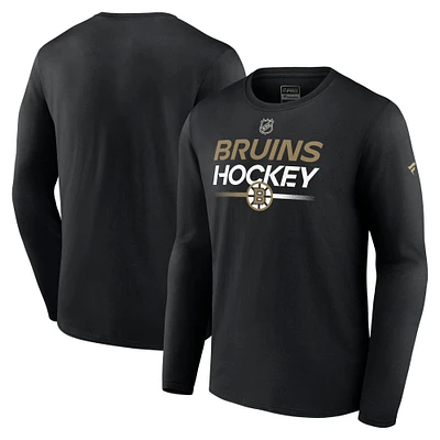 Men's Fanatics  Black Boston Bruins Authentic Pro Primary Long Sleeve T-Shirt