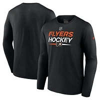 Men's Fanatics Black Philadelphia Flyers Authentic Pro Primary Long Sleeve T-Shirt