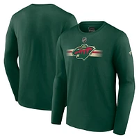 Men's Fanatics  Green Minnesota Wild Authentic Pro Secondary Long Sleeve T-Shirt