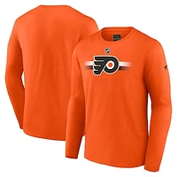 Men's Fanatics Orange Philadelphia Flyers Authentic Pro Secondary Long Sleeve T-Shirt